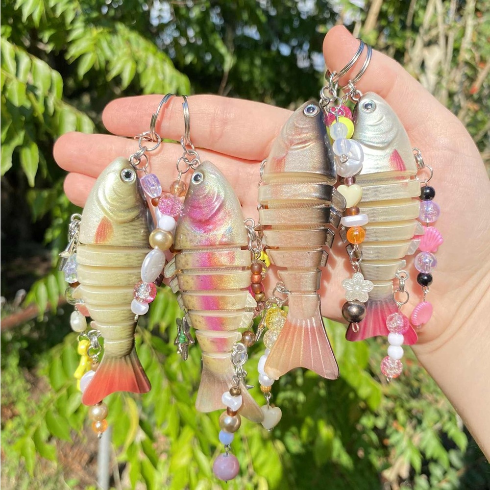 Colorful Fish Keychain Set